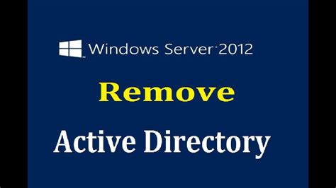 Windows 2012 how to decommission a active directory